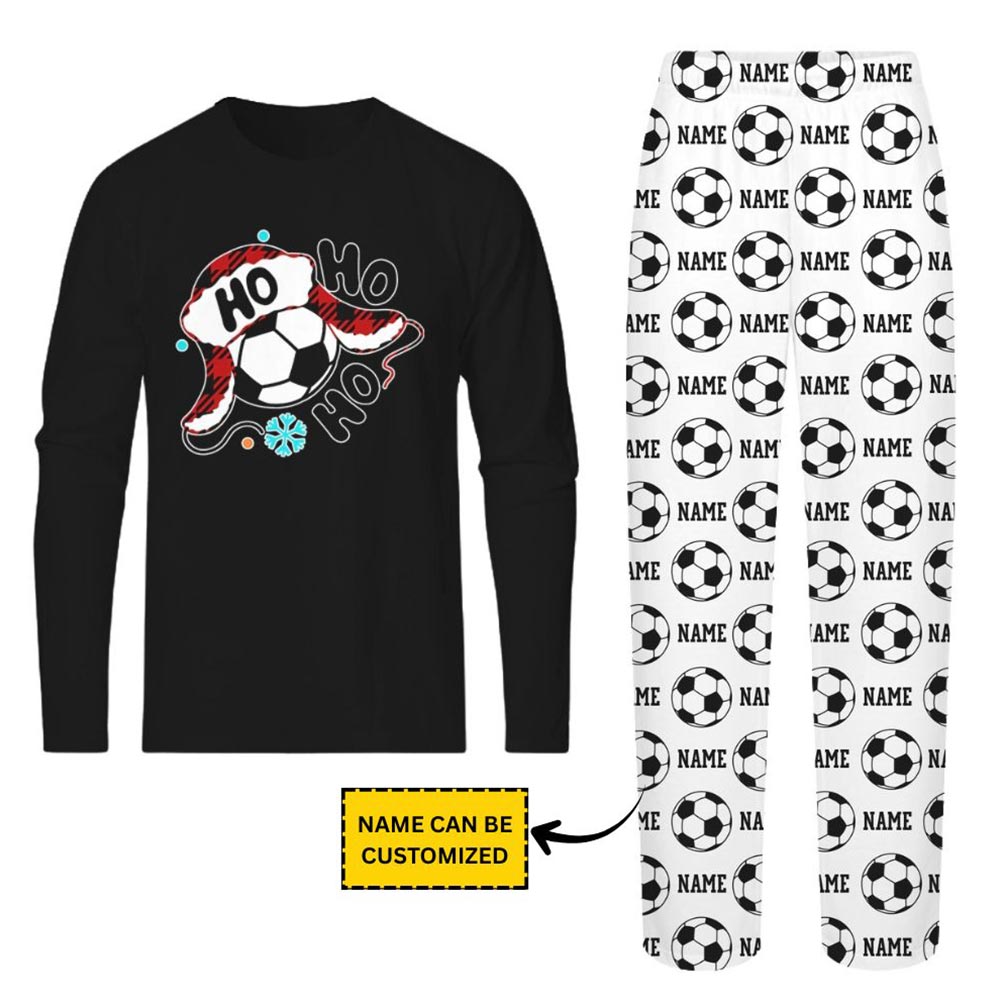 Ho Ho Ho Soccer Clark Funny Christmas Pajamas 2